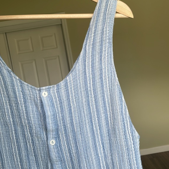 Target Blue Ribbed Romper Size Small - Picture 2 of 7